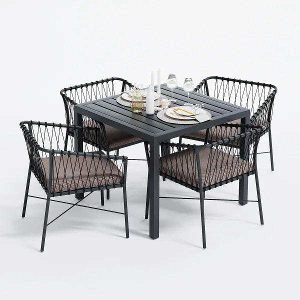 Crystal Dining Table 4 Seater - Image 2